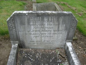 John Henry and Jessie Wormley's grave in Conisbrough cemetery.